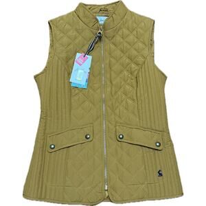 Joules Minx Quilted Vest Golden Mustard Yellow Size 4 NWT